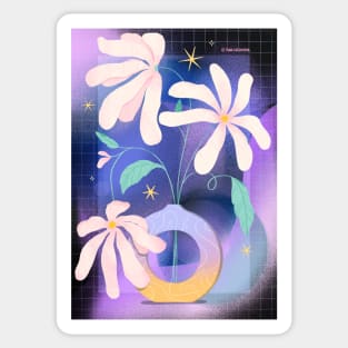 Space Flowers - Purple Sticker